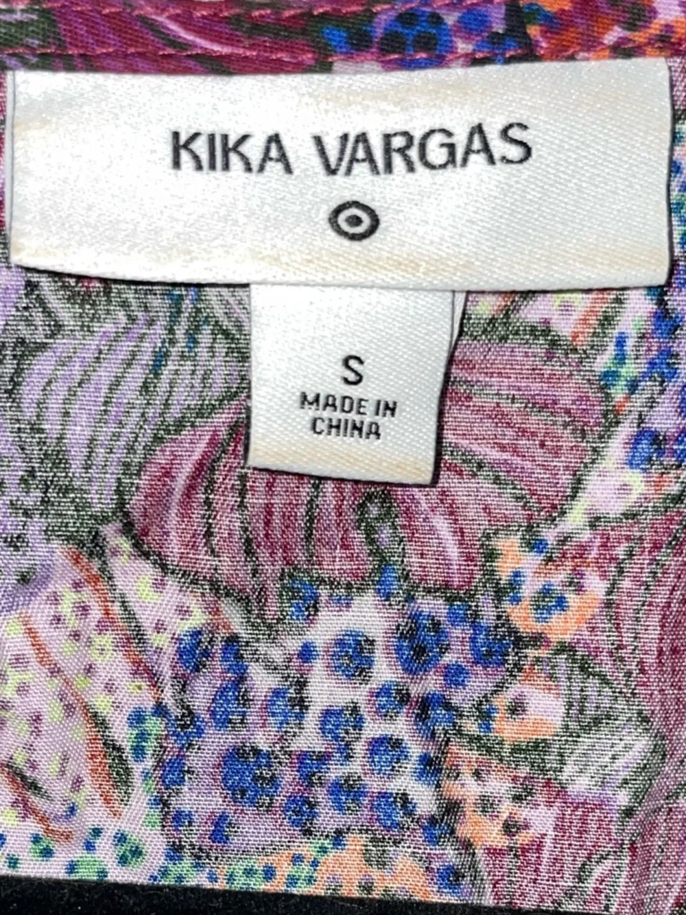 Women’s Floral V-Neck Peplum Blouse - Purple - Picture 9 of 10